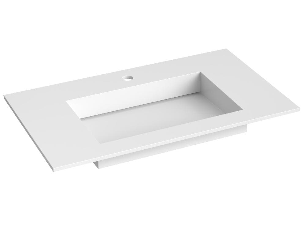 Corian sidestilt servant med flat bunn