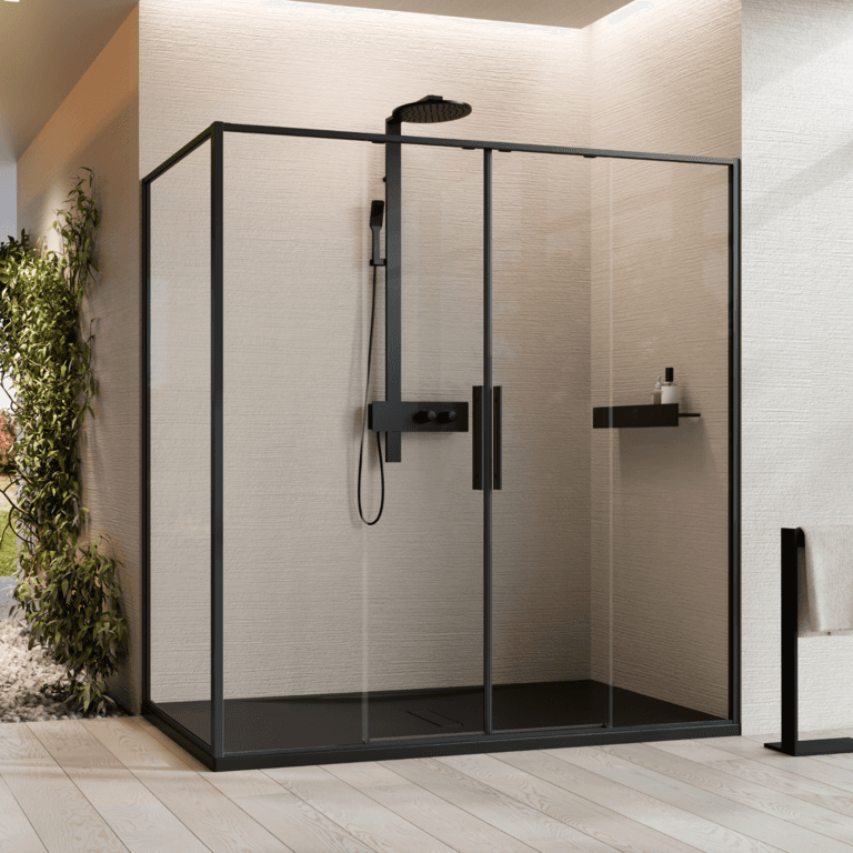 Riga 2A skyvedører for nisje eller hjørnemontering