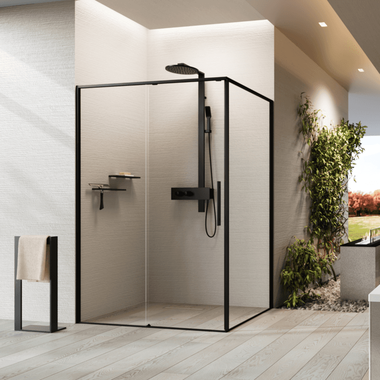 Riga 2PF skyvedør for fastvegg venstre