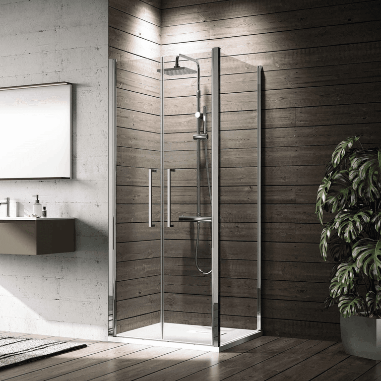 Young 2.0 2B saloondører 103-107 klart glass / krom