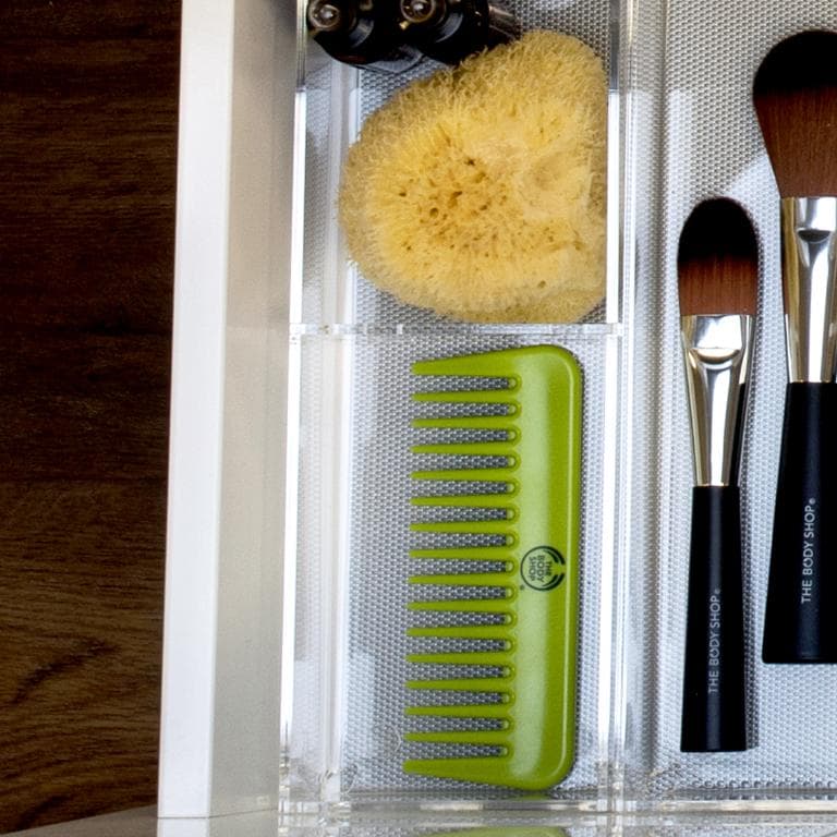 Skuffeinndeler E plexiglass liten 2 rom