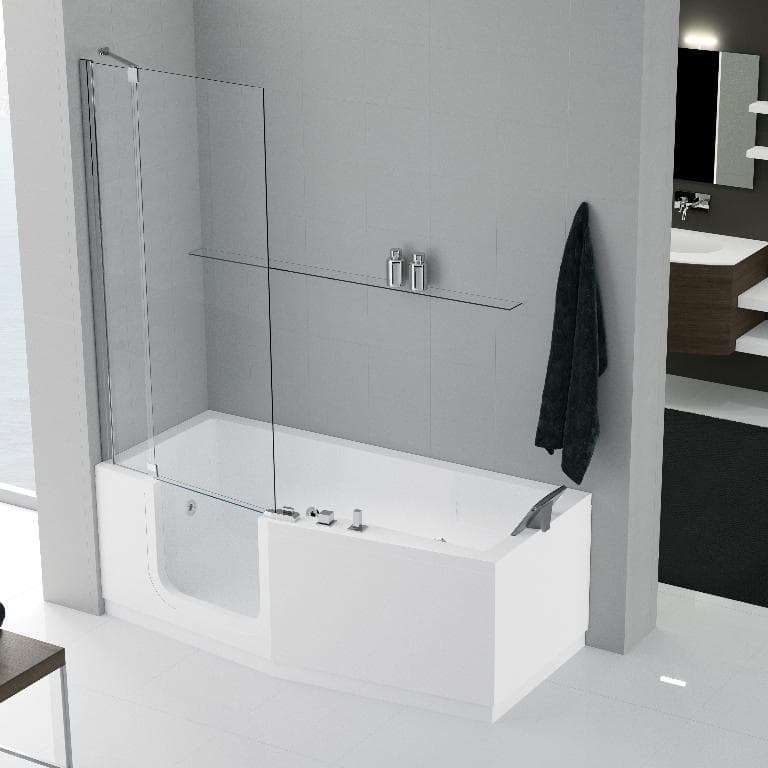 Iris badekar med armatur, høyre